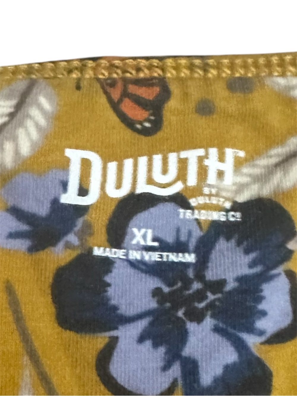 Duluth Yellow Butterfly and Floral Crop Cami (XL) - Picture 3 of 3